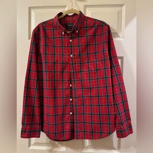 American Eagle Outfitters Red and Green Plaid Shirt Size Large  EUC